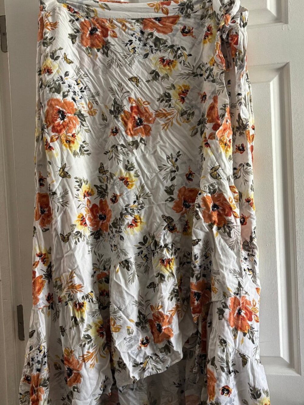 White Floral Skirt from Torrid